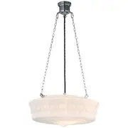 Art Deco Chrome 3 Chain Pendant Lights Abbotsford Lighting Retro Period
