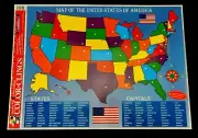 Educational Window Clings ~ United States Capitals, Geographical Static Stickers