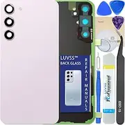LUVSS Battery Cover Compatible with Samsung Galaxy S23+Plus Back Glass Lid Original Back Cover Replacement Repair Kit SM-S916B/DS (Purple)