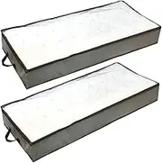 MAGICLULU 2pcs Quilt Storage Bags Zipper Foldable Clothing Organizer Moisture-proof Dust- for Bedrooms
