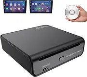 Baynice Portable DVD CD Player for Carplay High Sound Quality Built-in Wireless CarPlay & Android Auto Adapter Compatible with Original Cars with Wired Carplay