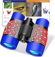 Binoculars Toys for Kids Ages 3-8: Spidolapse Outdoor Adventure Toy with Bird Watching Guide for 4 5 6 7 8 Year Old Boys Girls Birthday Gifts Toddler Travel Camping Binoculars Toy Age 4-6
