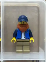 LEGO Minifigure - LEGO Truck Driver - Male, Blue Jacket - No cty1811 - QTY 1