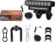 Powerful Cycle Front Headlight | Super Bright LED Front Light Cycle Headlight | Waterproof Cycling Flashlight 6 Light Modes Cycle Supplies for Mountain Cycle