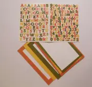 Creative Memories Mini ABC/123 Alphabet Sheet/Mats ~Fall Colors ~ Stickers HTF