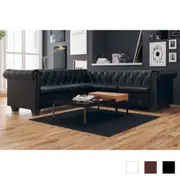 Chesterfield Corner Sofa Couch Chaise Lounge Sun Bed Multi Colours vidaXL