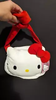 Hello Kitty Small Plush Purse Bag Zip Pouch (READ!!)