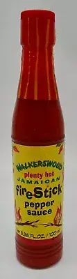 NEW WALKERSWOOD JAMAICAN FIRESTICK HOT PEPPER SAUCE ~ 3.38 Fl. Oz.