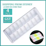4X Easy Release White Ice Cube Tray Whiskey 16 Grid Ice Cube Mould Home & Bar AU