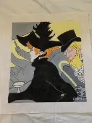 Toulouse Lautrec Needlepoint Canvas Vintage Poster 13 Ct