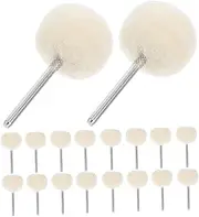 BUGUUYO 20pcs Wool Brush Wood Carving Polishing Wheel Jewelry Polishing Kit Buffing Wheel for Stone Wood Carving