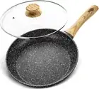 Nonstick Deep Frying Pan with Lid 12 Inch Skillet Saute Pan Induction ...