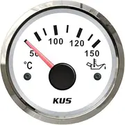 KUS Oil Temp Temperature Gauge Meter Indicator 50-150℃ with Backlight 12V/24V 52MM(2")