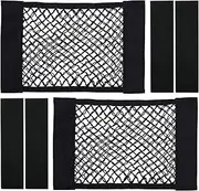 Cosmos Universal Mesh Cargo Net Wall Sticker Organizer Pouch Bag Storage Mesh Net for Car Trunk, Pack of 2 with Tape Stickers