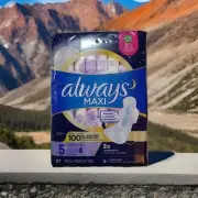 ALWAYS Maxi Size 5 Extra Heavy Overnight Pads Felx-Wings 27 Ct. FACTORY SEALED