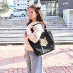 【折扣預購】24春夏正品MAISON KITSUNE FOX HEAD TOTE BAG小狐狸頭帆布托特包 白色