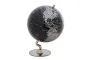 5" 2 Tone Revolving World Globe Table Top Blue & Silver Modern Style New