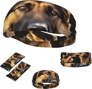 FJWSLCH German shepherd Headbands for Women Men Non Slip Workout Sweatbands Adjustable Sports Hair Bands Elastic Head Bands Moisture Wicking Hairband for Running, Cycling, Yoga, Spa