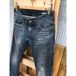 W31 改九分牛仔褲 LEVIS 直筒牛仔褲 522 皮標 二手PR522-0014 二手 LEVI’S 刷紋 露腳踝