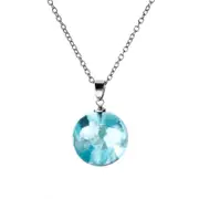 Fashion Glow in the Dark Necklace Glass Ball Pendant Charm Necklace White Cloud Blue for Sky Necklace Jewelry Decoration Silver Multi