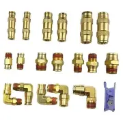 DOT Brass Push to Connect Fittings 1/4" Air Brake Union 3/8" Air Line Fittings