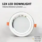 12-18W LED Downlight 70mm/90mm/120mm Warm/Cool White/Tri Colour Ceiling Lamp 12X