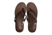 ARCHLINE Orthotic Thongs Arch Support Shoes Footwear Flip Flops Orthopedic - Brown/Brown