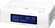 HDR-15 AM/FM Digital Tuning Clock Radio with USB Phone Charging, White
