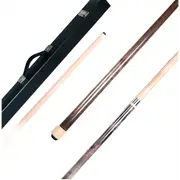 Dyed Maple Pool Snooker Billiard Cue Stick Grey 12.5mm Tip + Black Cue Case