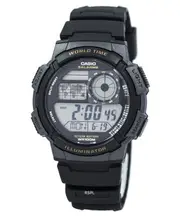 Casio Illuminator Digital Alarm Backlight World Time AE1000W-1AV 100M Mens Watch