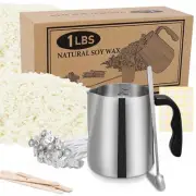 SAEUYVB Candle Making Kit Supplies - 32oz Pouring Pot, 16oz Soy Wax, Wooden W...
