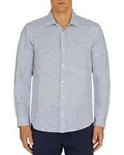 Orlebar Brown Giles Linen Textured Tailored Fit Button Down Shirt