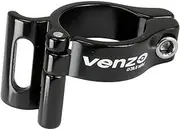 [Venzo] Road Or Mountain Bike Bicycle Adjustable Braze On Front Derailleur Adapter Clamp Compatible with Shimano Sram