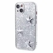 For iPhone 15 Plus Case 3D Epoxy Pattern Electroplating TPU Phone Cover