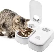 Automatic Wet Food Cat Feeders,2 Meals Digital Microchip Cat Feeder