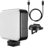 LOORGVEL Rechargeable Clip Selfie Fill Light Brightness Portable Video Light with Monitor Clip Powered for Phone Laptop Photography Light