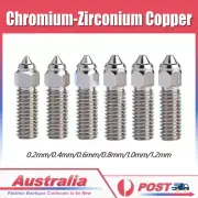 3D Printer 1.75mm Nozzles for Creality K1/K1 Max Chromium-Zirconium Copper