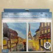 Artists Loft Masterpiece 2 Canvas Paint By Number Kit Eiffel Tower New Open Box