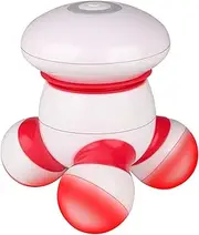 Handheld Massager Mini Portable Vibrating Body Massager with LED Light for Hand Head Neck Back Legs Arms Pain Release, Battery Operated, Easy Hand Grip