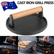 Cast Iron Burger Press Making Hamburger Press Meat Smasher Utensils Grill BBQ