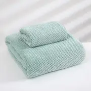 GGP Green Luxury White Bath Towel And Hand Towel Set Ultra Soft And Absorbent