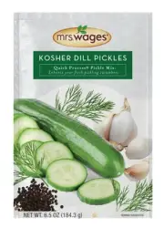 Mrs. Wages Kosher Dill Pickles Quick Process Mix, Quick And Easy, Simp