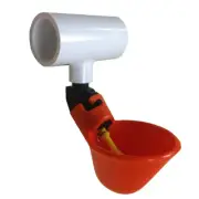 One (1) Automatic Waterer Drinker Cup and PVC Fitting Chicken Water Poultry Coop