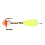 Clam Corporation 10933 Drop Spoon, Size 16 1/32oz, Chartreuse/Green Glow
