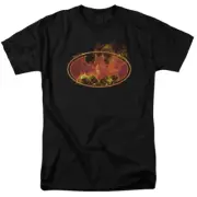 Batman Flames Logo DC Comics Licensed Adult T-Shirt