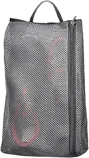 [Generic] Zip Pouches for Organizing - Mesh Storage Bags with Zipper - Reusable Tote Large Storage Organizer, Portable Packing Travel Accessories for Sneaker Clothes, Vacation Pool Beach