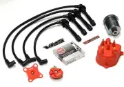 DISTRIBUTOR CAP ROTOR SPARK PLUG WIRE FUEL FILTER 92-01 HONDA PRELUDE H22 BLACK (for: Honda)
