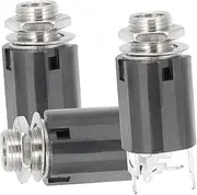 TEHAUX 3Pcs Female Guitar Jack Panel Mount Connectors Audio Input Accessory for Electric Guitar Durable Design for Microphone and