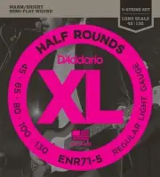 D'Addario Half Round Bass Guitar 5-Strings, Regular Light, 45-130, Long Scale