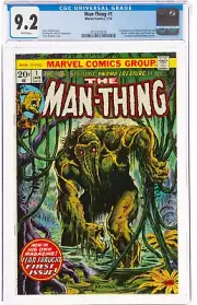 Man-Thing #1 CGC 9.2 White Pages (Marvel 1974) Howard the Duck Daredevil